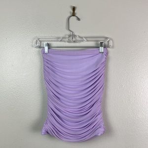 NWT Naked Wardrobe | Purple Ruched Chiffon Mini Skirt S